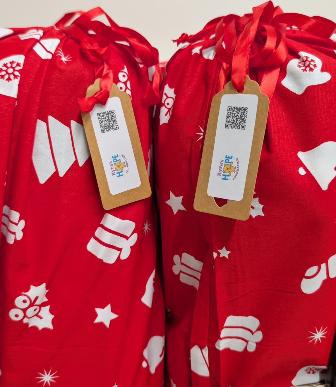 Kyra’s Hope volunteers posing after finishing the packing line.