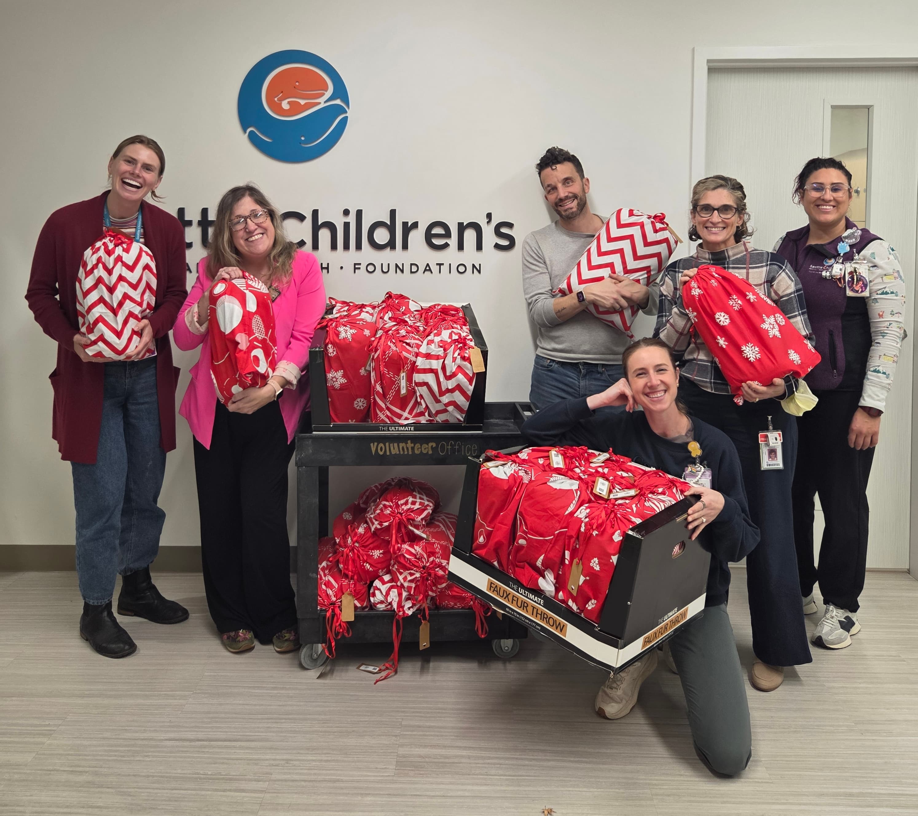 Gift bundles recieved by the oncology team at Seattle Children’s Hospital.